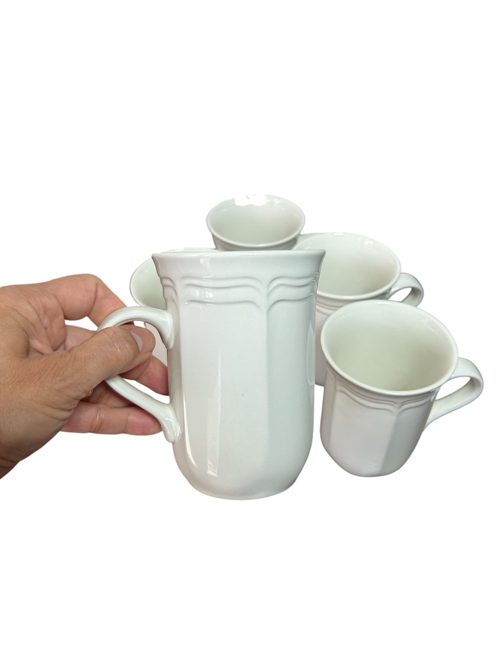 Mikasa French Countryside Stoneware Off White Set of 5 Cappuccino Mug